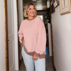 Women's Pink and Brown Sweatshirt